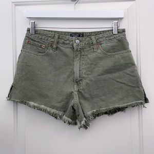 Abercrombie & Fitch Green Shorts Annie High Rise
